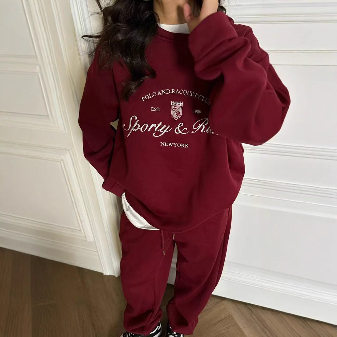 Kvindernes sporty sweatshirt med luksuriøst print og afslappet pasform Stilla