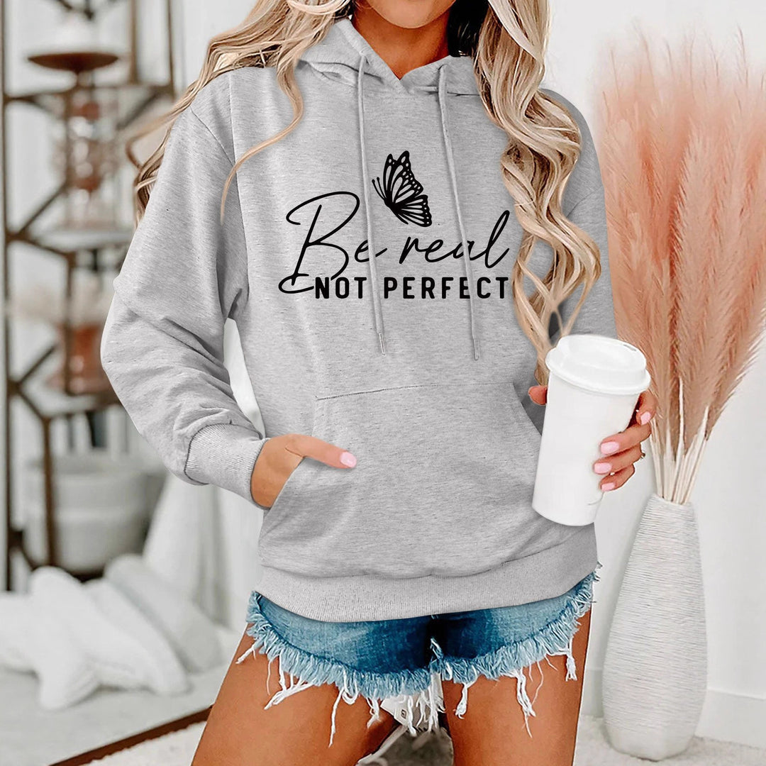 Dame hoodie med kreativt motiv og komfortabel pasform Stilla