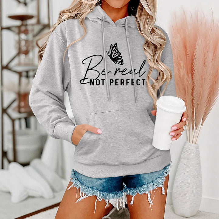 Dame hoodie med kreativt motiv og komfortabel pasform Stilla