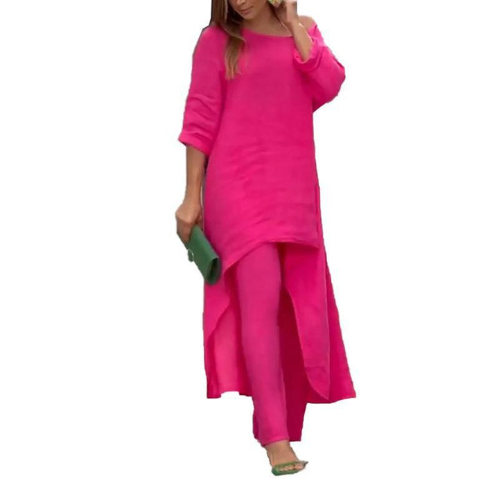 Damer luftig kaftan-stil to-delt med asymmetrisk snit Stilla