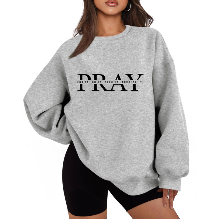 Kvinders sweatshirt med oversized snit og inspirerende print Stilla