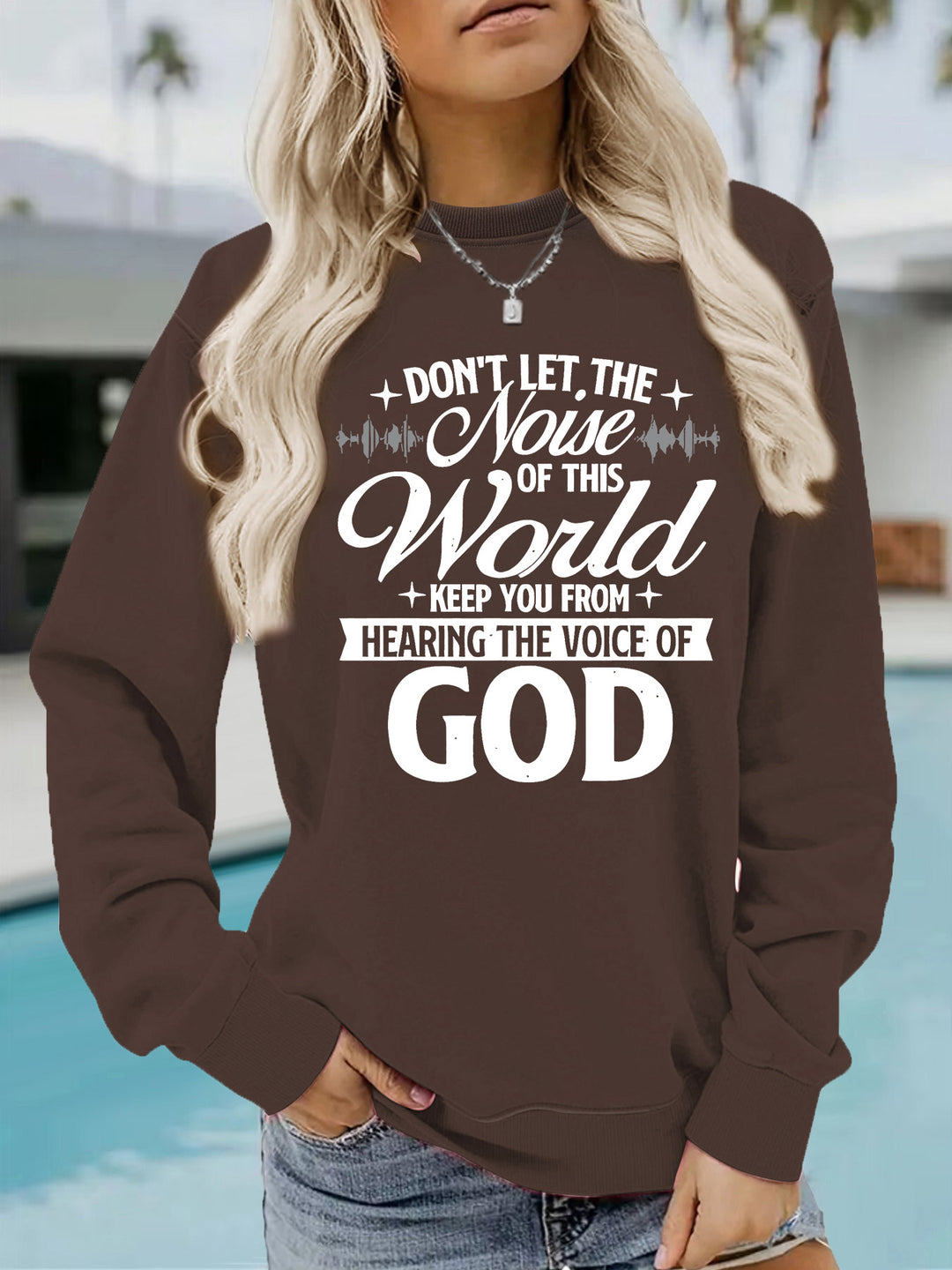 Kvinders sweatshirt med inspirerende print og komfortabel pasform Stilla