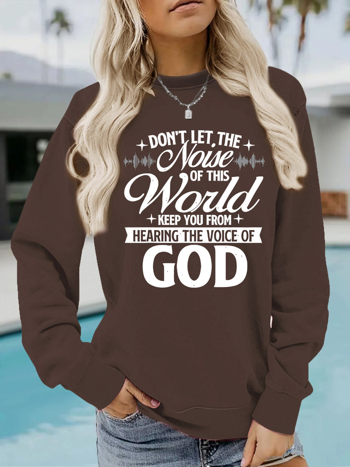Kvinders sweatshirt med inspirerende print og komfortabel pasform Stilla