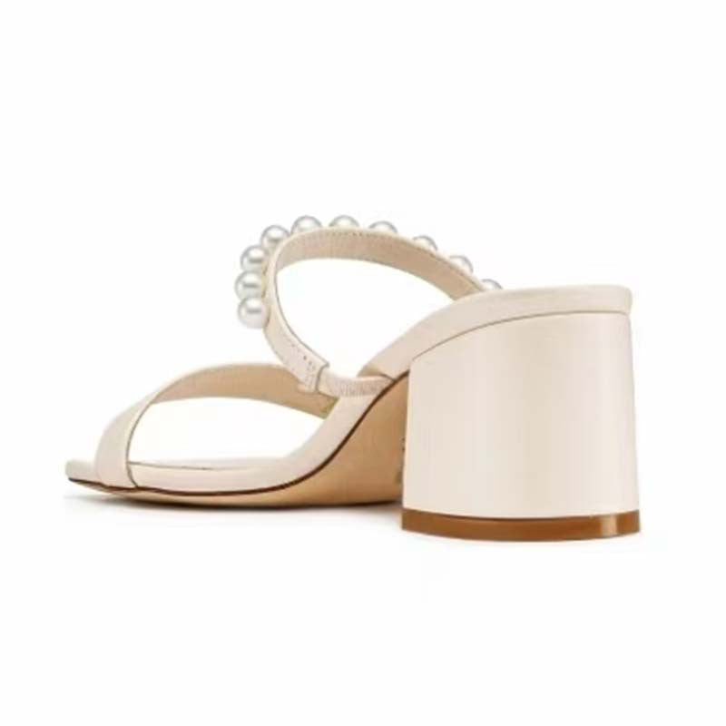 Dame Elegante Blokhæl Slide Sandaler Stilla