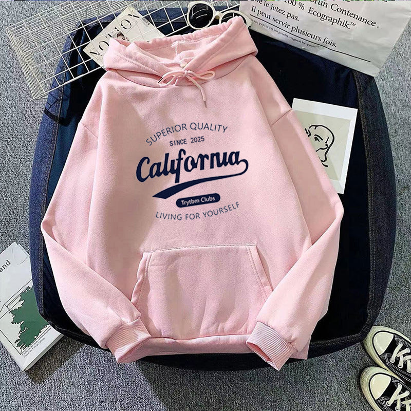 Kvindernes afslappede hoodie med kreativ tekst Skovae