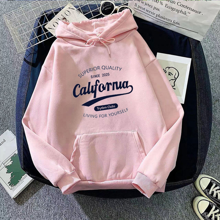 Kvindernes afslappede hoodie med kreativ tekst Skovae