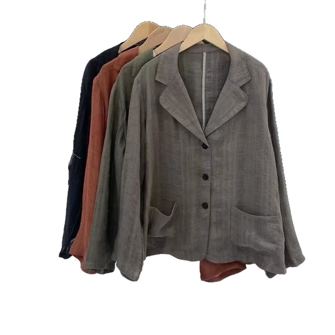 Femme Letvægts Linned Blazer Stilla
