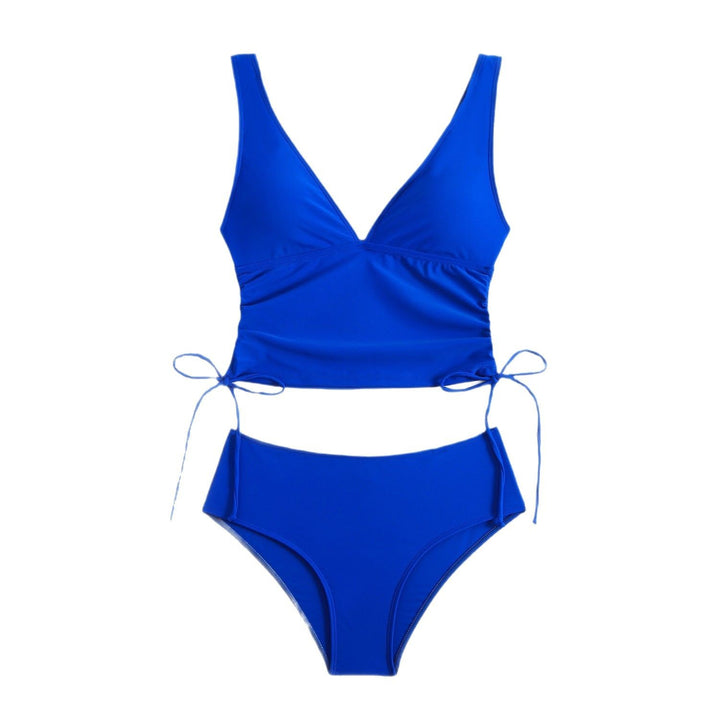 Dame bikini-sæt med raffinerede rynkeelementer og justerbare bindebånd Stilla