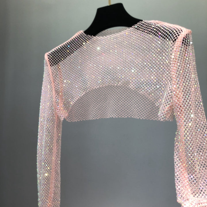 Dame netop med glitrende design og elastiske ærmer Stilla