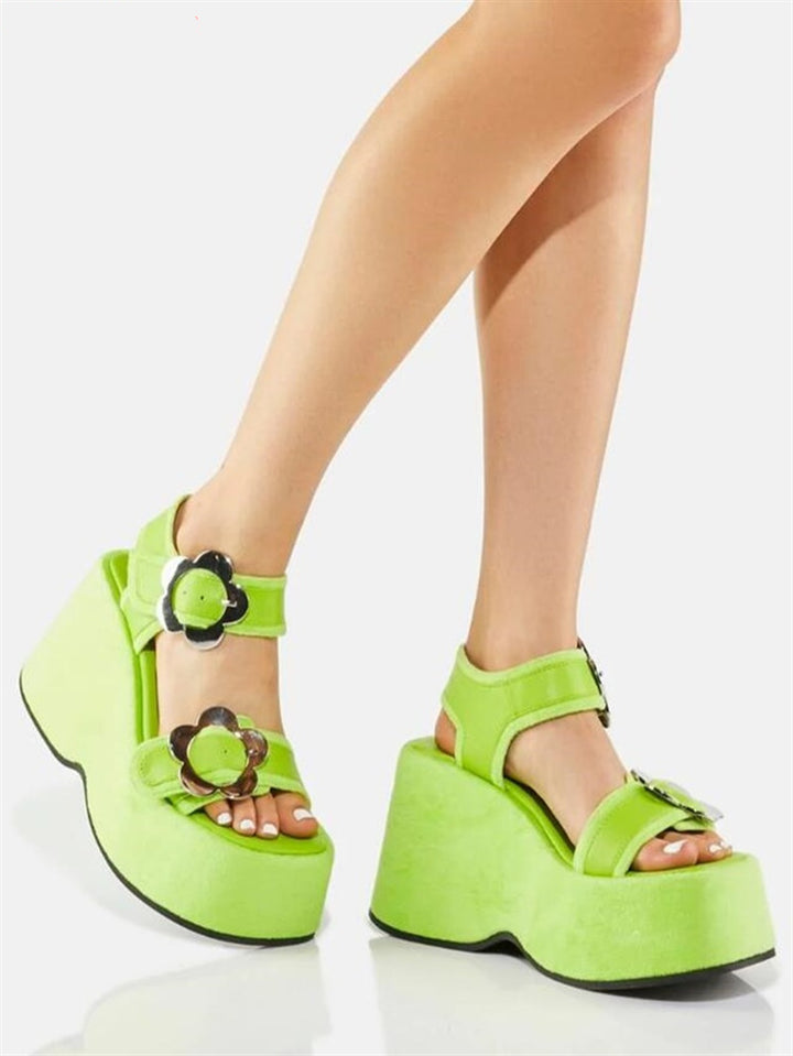 Femme Floral Dekoreret Plateau Sandaler Stilla
