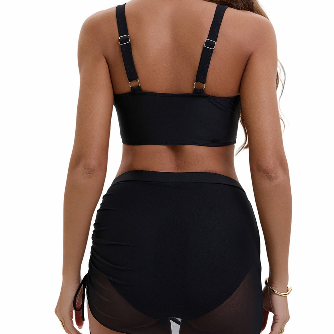 Dame sporty bikinitop med justerbare stropper og sidelæggerelement Skovae