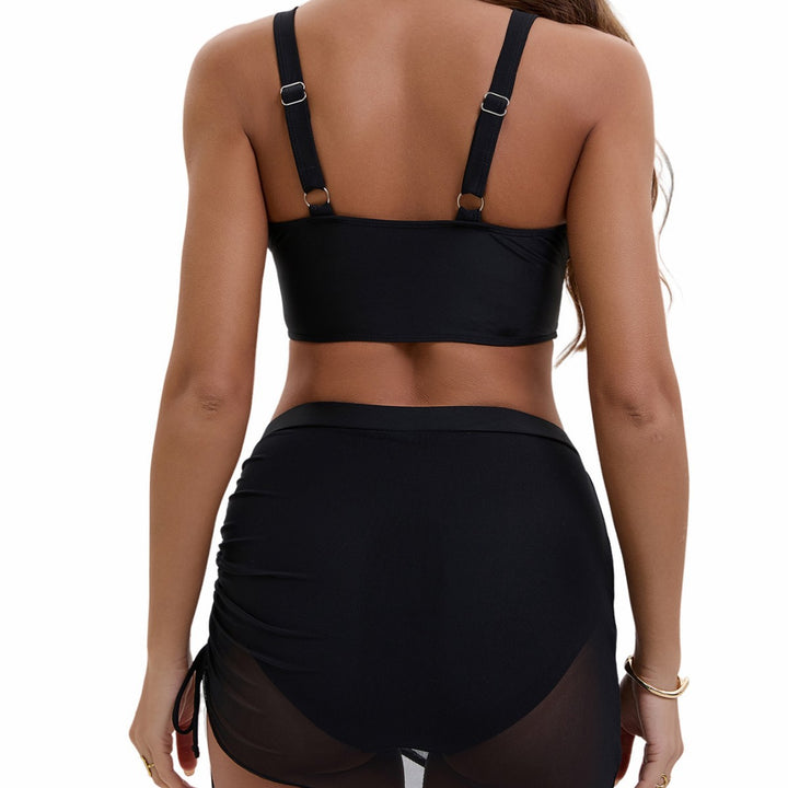 Dame sporty bikinitop med justerbare stropper og sidelæggerelement Skovae