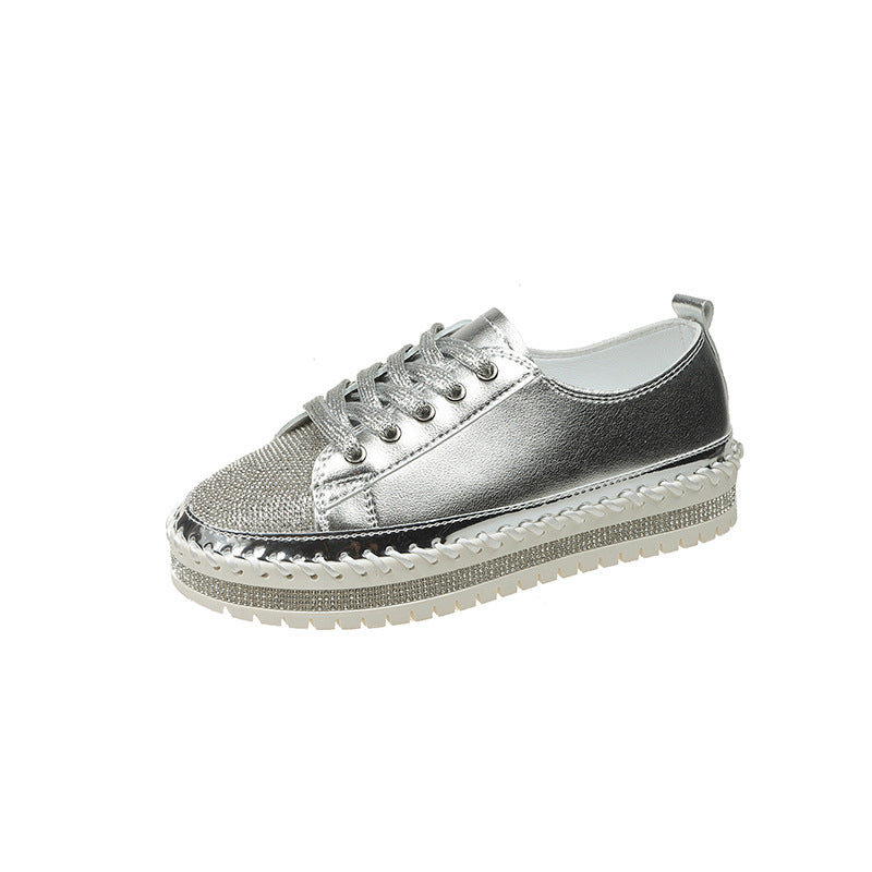 Dame Glitrende Sporty Elegante Sneakers Stilla