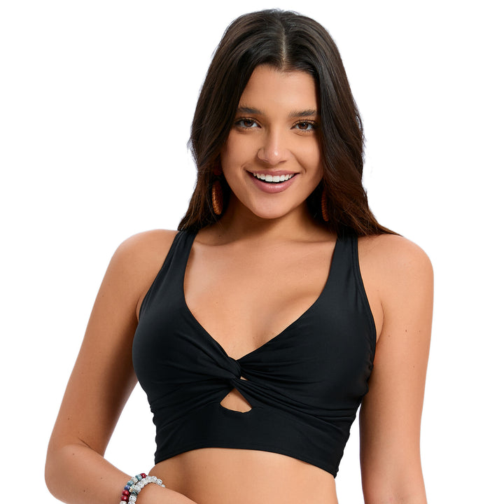 Dame Sporty Bikini-top med innovativt knude-design og Racerback Stilla
