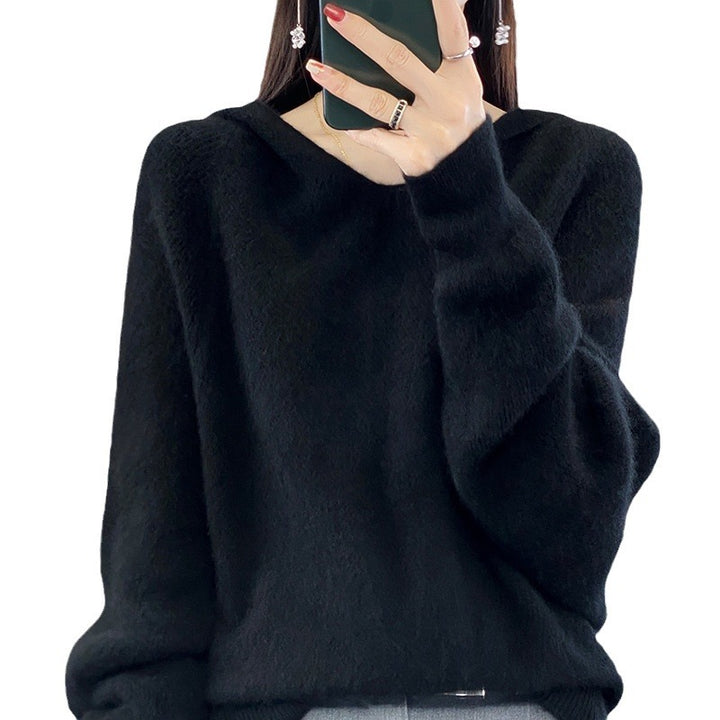 Kvinders afslappede sweater med voluminøse ærmer og V-hals Stilla