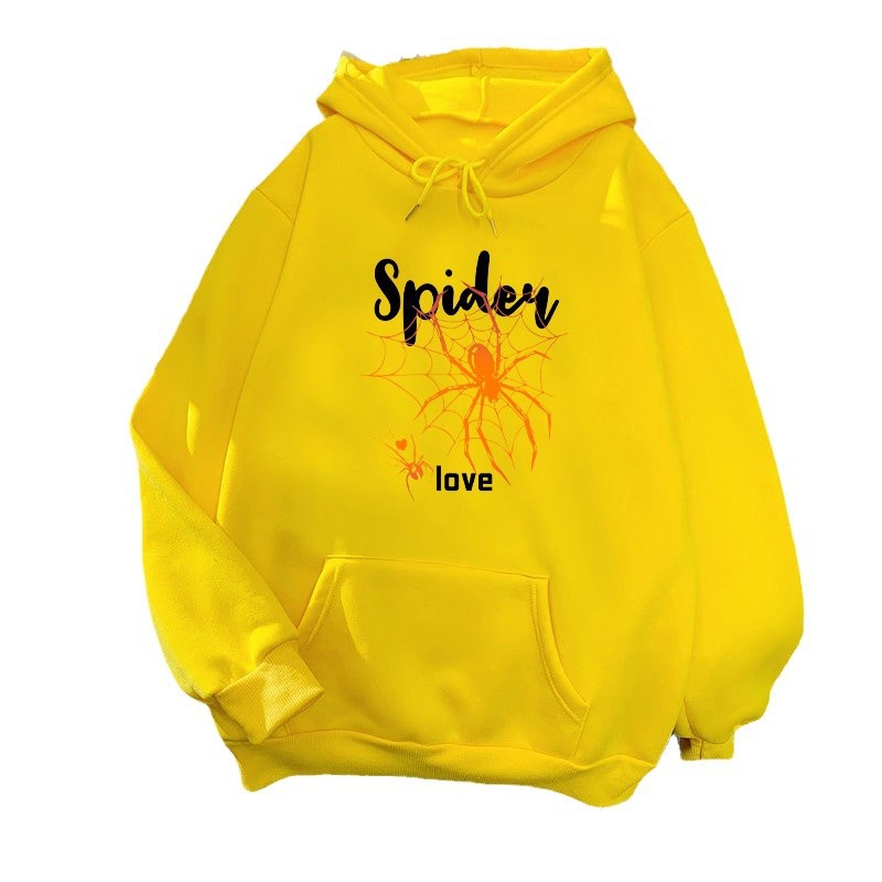 Kvinders hoodie med kreativ edderkoppedesign Skovae