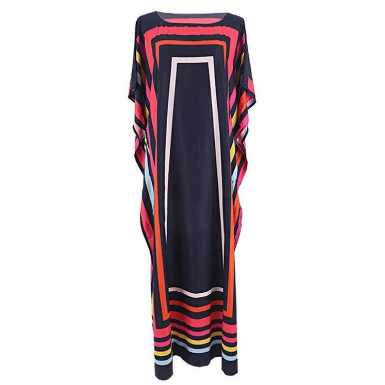 Dame moderner Kaftan med stilfuldt geometrisk design Stilla