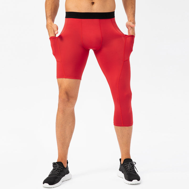 Herrer kompressions leggings med integrerede lommer og ergonomisk design Stilla