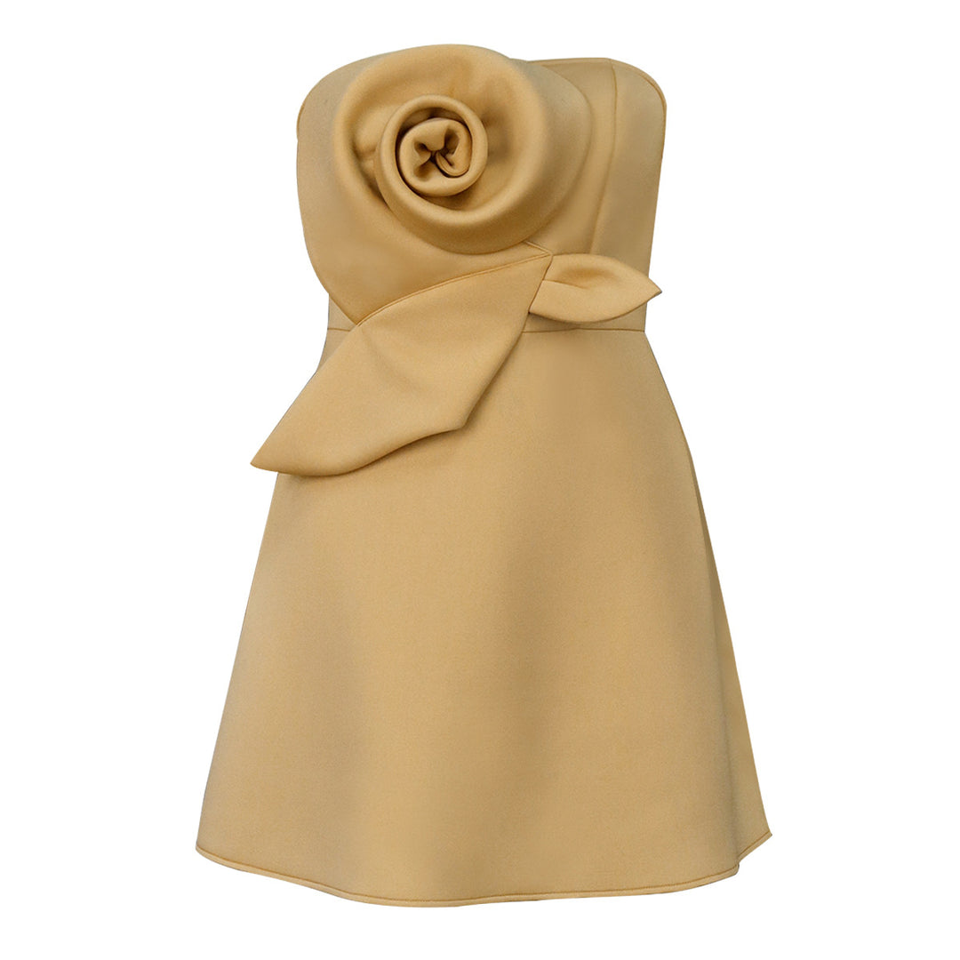 Dame Charmerende Aftenkjole med floral Drapering Skovae