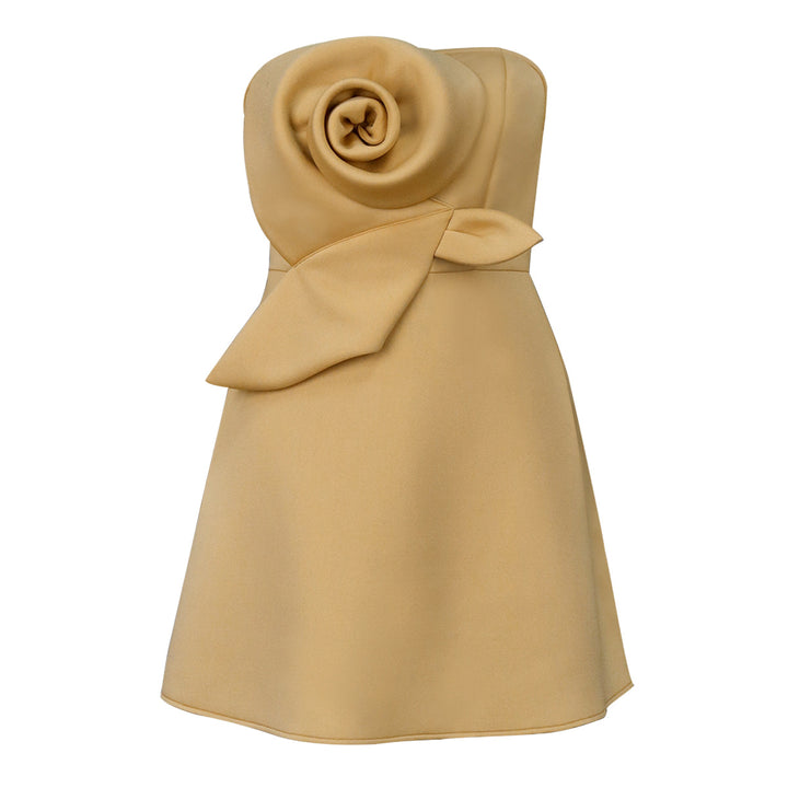 Dame Charmerende Aftenkjole med floral Drapering Skovae