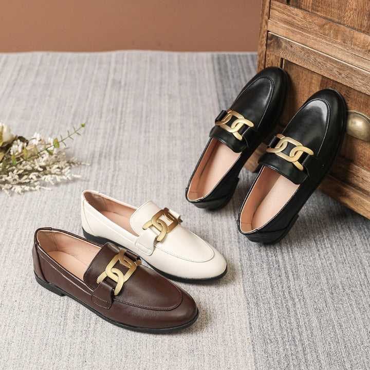 Dame Elegante Mokasiner med Guld accenter Stilla
