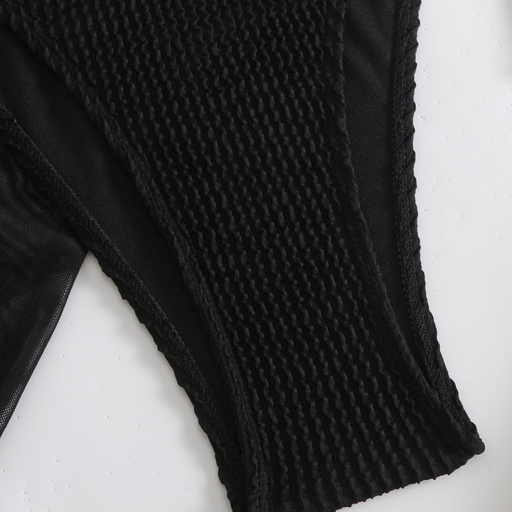 Dame struktureret bandeau bikini sæt med overdel Stilla