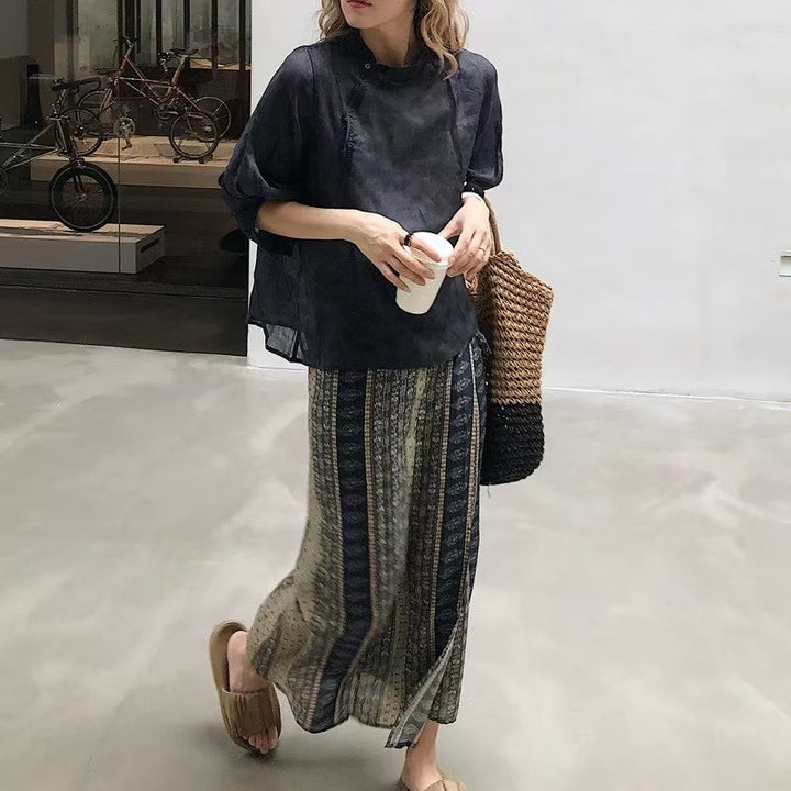 Femme Bohemian-Style Maxi Nederdel Stilla