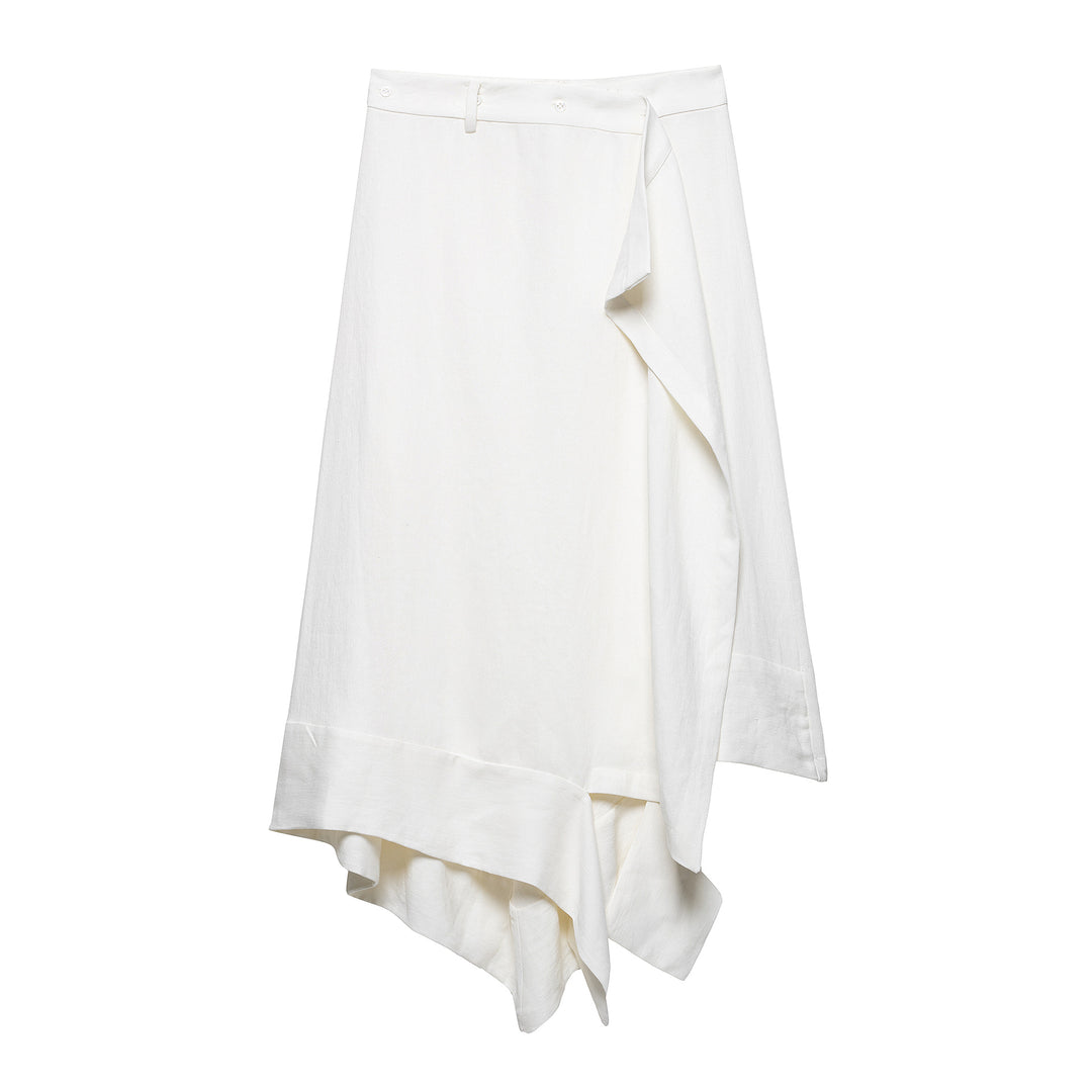 Femme asymmetrisk indviklet midi-nederdel Stilla
