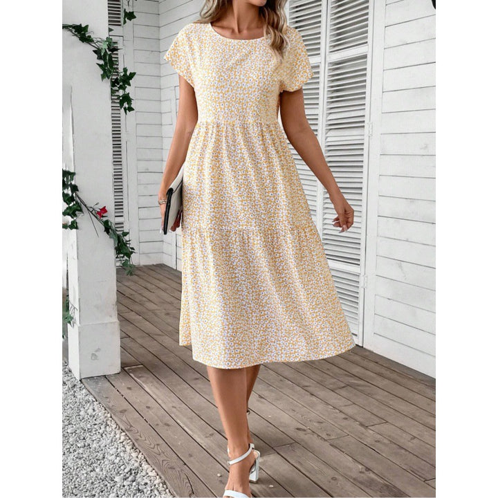 Dame Midi-Kjole med floral design Stilla