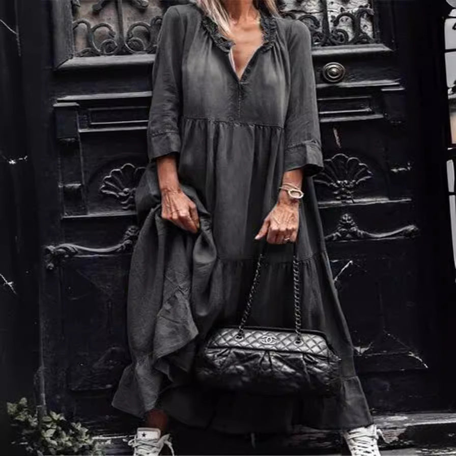 Femme Bohemian Lagdelt Midi Kjole Stilla