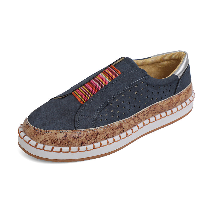 Dame Komfortable Slip-On Sneakers med åndbart overmateriale og fleksibel sål Stilla
