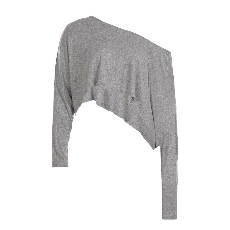Dame afslappetOne-Shoulder-top med asymmetrisk snit og rummelig design Skovae