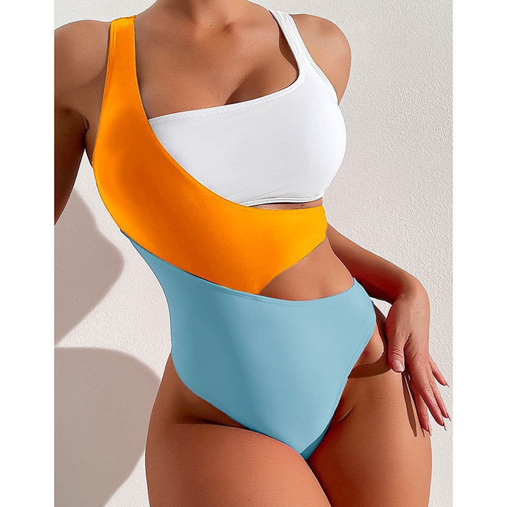 Dame Høj Talje Badedragt med Mode Cut-Outs Skovae