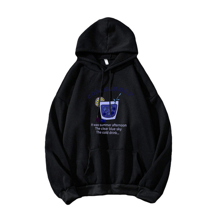 Kvinders hoodie med muntert sommermotiv Skovae