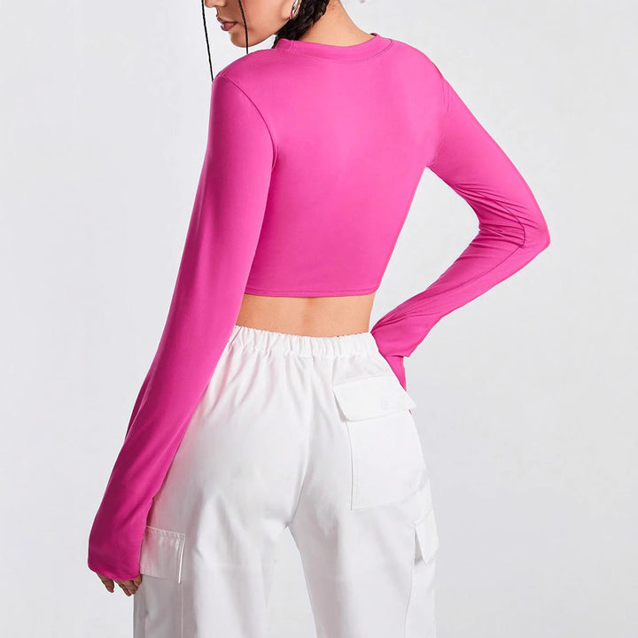 Dame Crop-Top med raffinerede ruffle detaljer Stilla