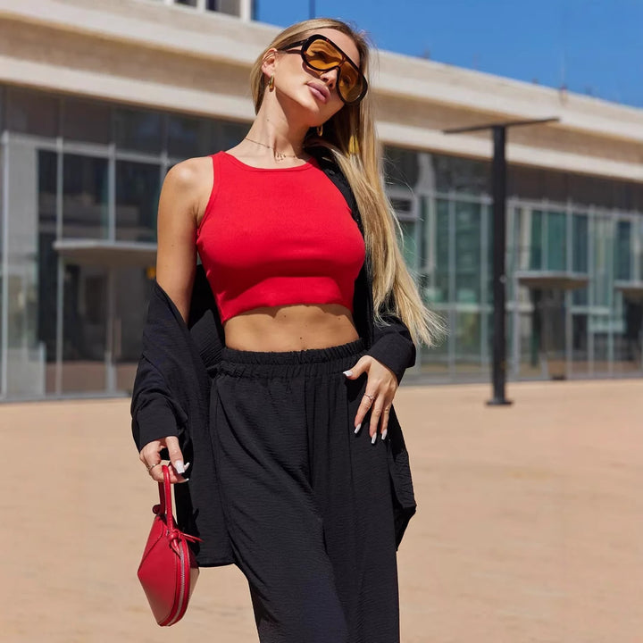 Dame Oversize Bluse med off-shoulder design og flydende snit Stilla