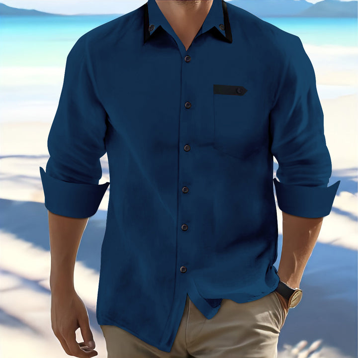 Herrer Fritid Button-Up Skjorte Stilla