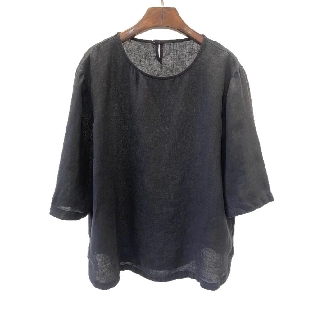 Femme Afslappet Pasform Linned blouse Stilla