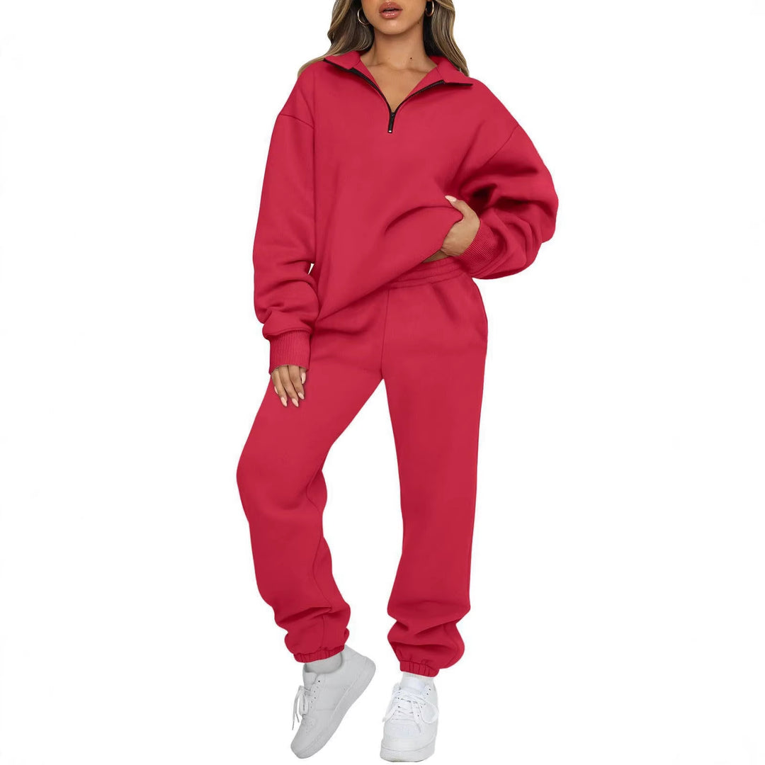Kvinders afslappede sweater og joggingbukser sæt Skovae