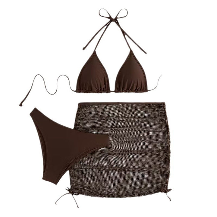 Dame Bikini-sæt med justerbare stropper og gennemsigtig nederdel Stilla