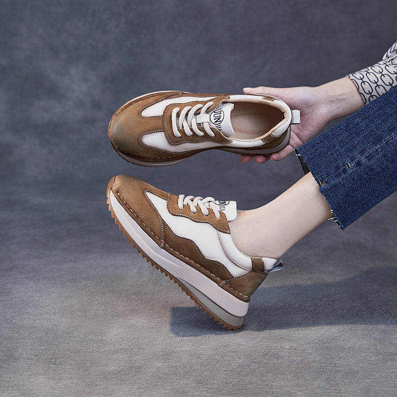 Kvinder Fritid Læder Walking Sneakers Stilla