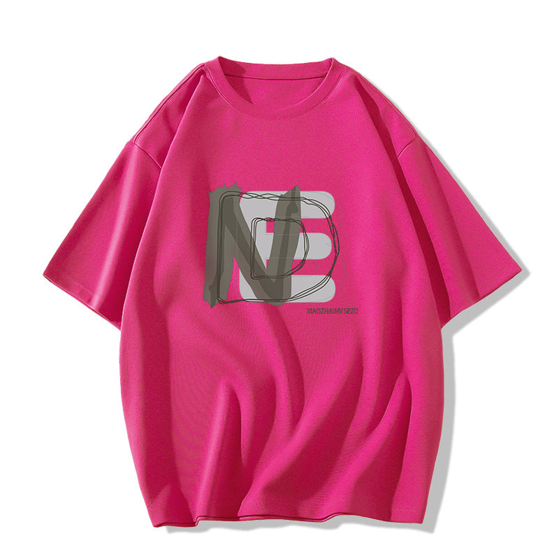 Dame Oversized T-shirt med kreativ grafisk print Stilla