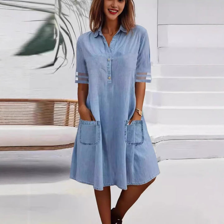 Dame Fritid Denim Skjortekjole Stilla