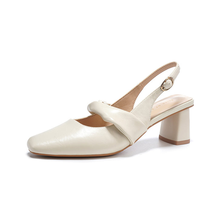 Dame Slingback Blokhælssko med dekorativ tvist Stilla