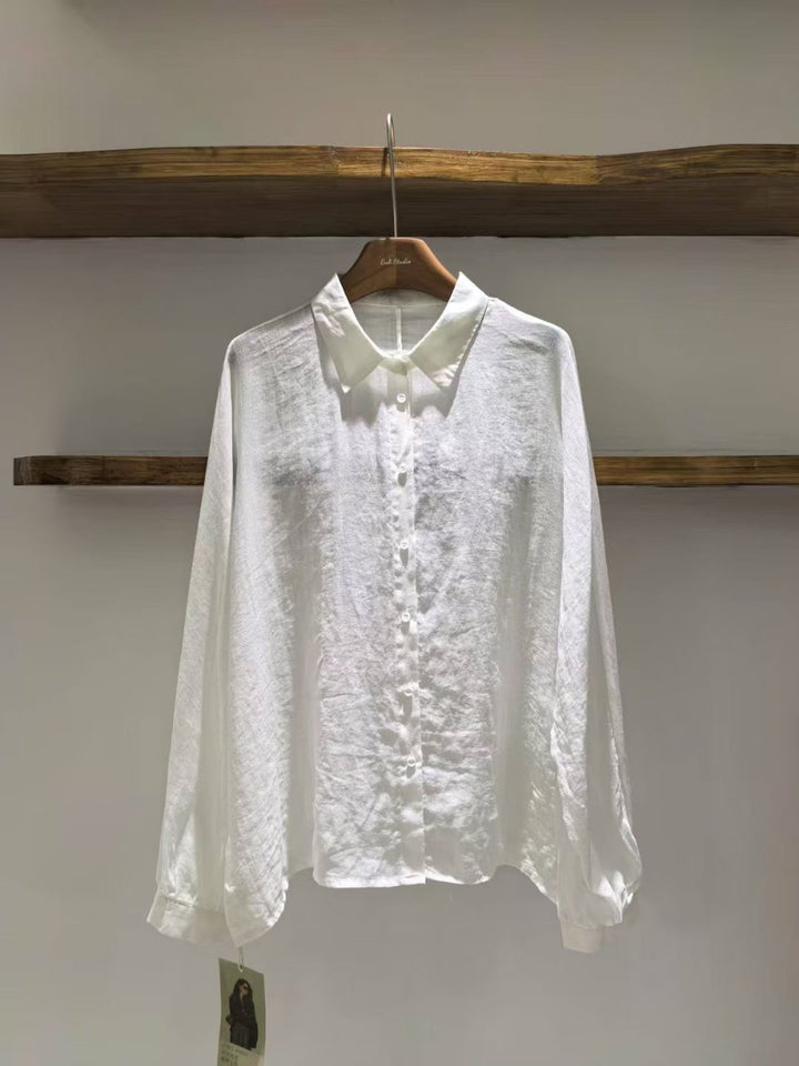Dame Langærmet Button-Up Bluse Stilla