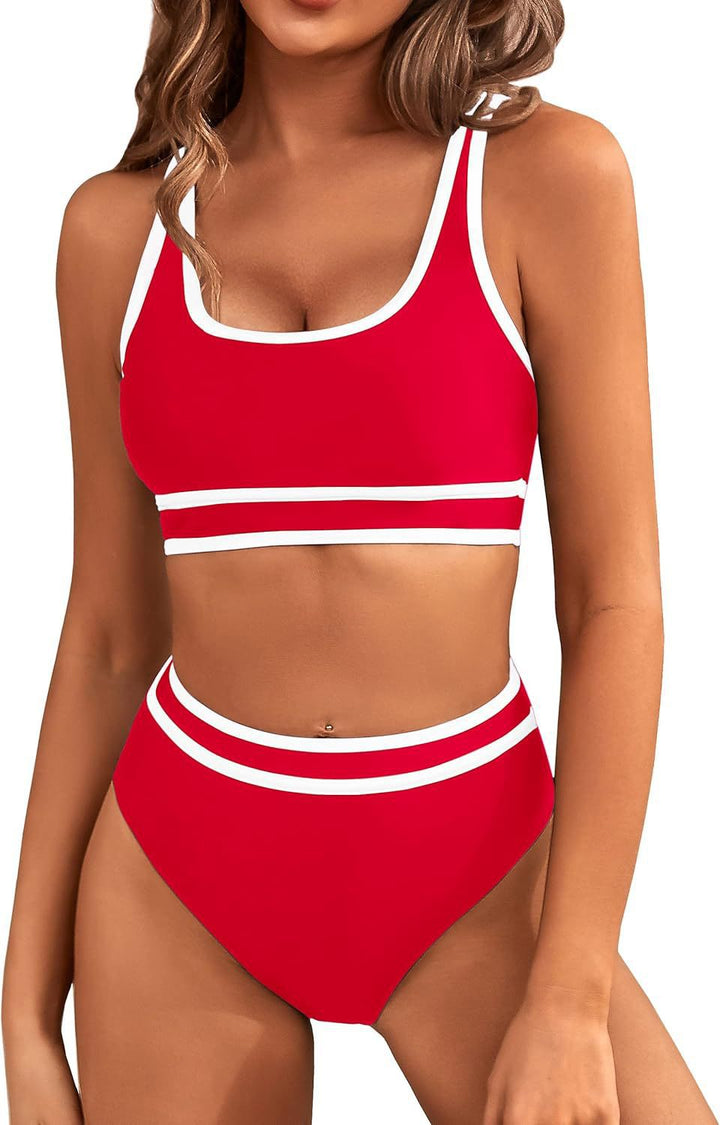 Dame Højskåret Sportbikini med ergonomisk design Stilla