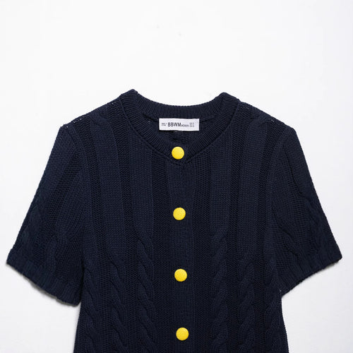 Femme Kortærmet Kabelstrik Cardigan Stilla