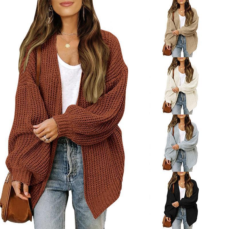 Dame strikjakke i oversized stil Stilla