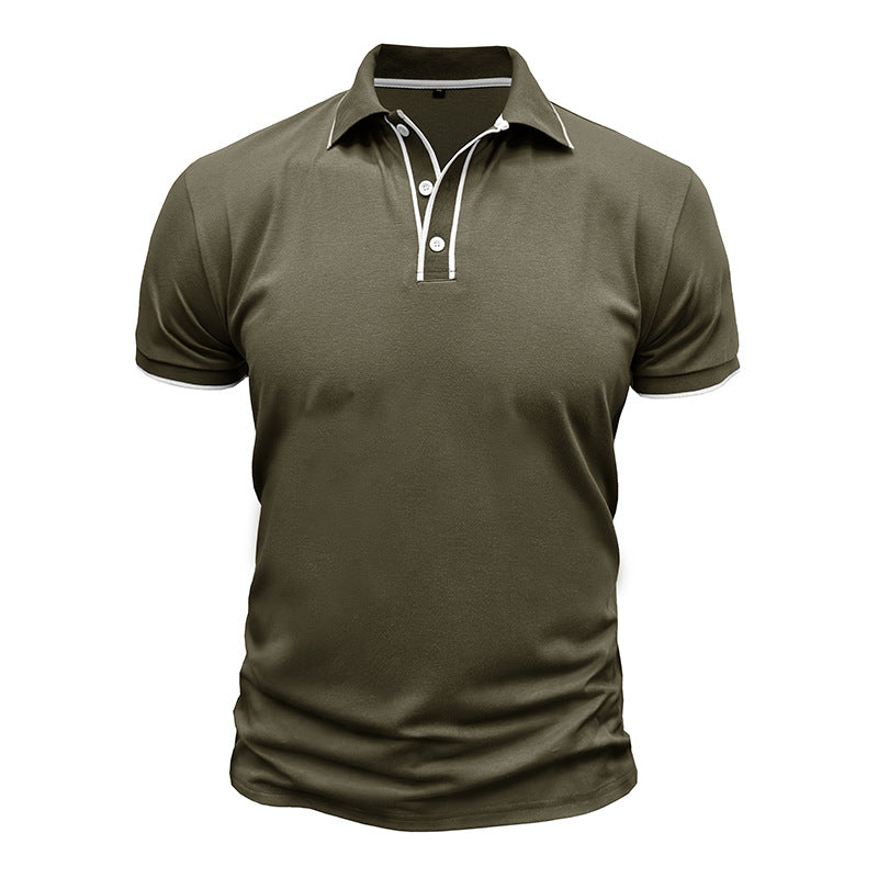 Herren Poloshirt med åndbart funktionsmateriale og moderne knapdesign Stilla