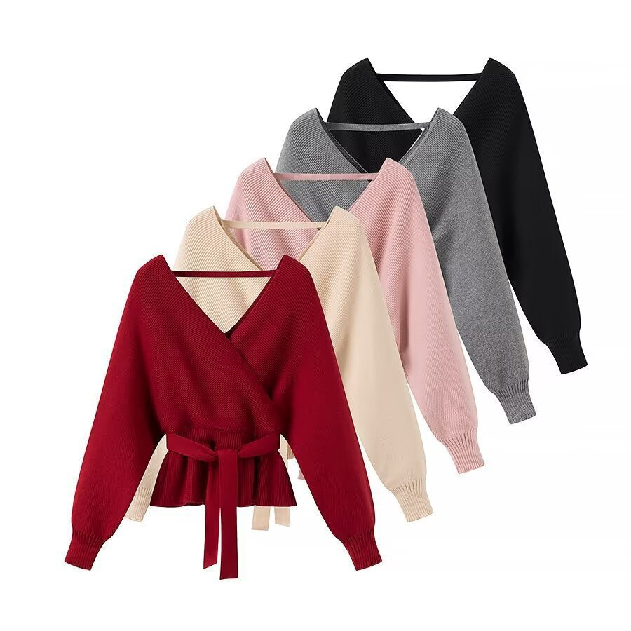Femme Wickeltop med elegant sløjfedetail Stilla